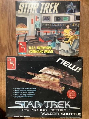 Star Trek AMT Lot USS Enterprise Command Bridge & Motion Picture Vulcan Shuttle - Image 1 of 4