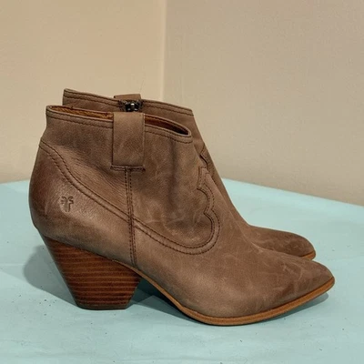 Botines occidentales al tobillo de cuero Frye Reina en desierto para mujer talla 7,5 Foto 1 de 4