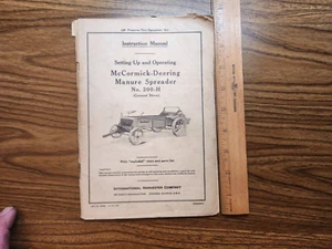 Vintage International McCormick-Deering manure spreader No. 200-H Instruction - Picture 1 of 6