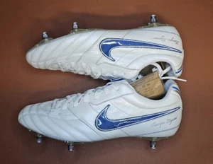 Nike Tiempo Super Ligera K SG Größe 9 USA weiß blau: Leder: Nike Fußball - Bild 1 von 7