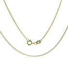 Mens 9Ct Gold 1Mm Diamond Cut Single Link Wheat Spiga Chain Necklace