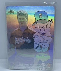 1991 UPPER DECK LOONEY TUNES COMIC BALL HOLOGRAM JIM ABBOTT ANGELS MLB