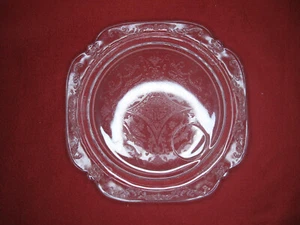 Piatto snack vintage Federal Glass Madrid vetro trasparente depressione/senza tazza 10 1/4" - Foto 1 di 12