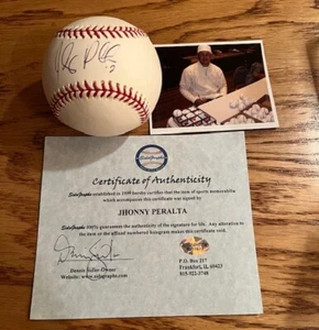 JHONNY PERALTA handsigniert signiert RAWLINGS OML Baseball Sidsgraphs COA/HOLO - Bild 1 von 3