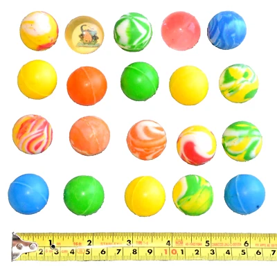 ✅20 piezas = 27 mm SUPER BOLA JUGUETE PERRO NIÑOS ALTO REBOTE HINCHABLE, PINTURA SURTIDA BOLA HUEVO Foto 1 de 4