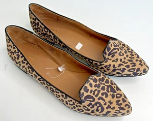 Merona Damen-Flats Animal-Print 9M spitz zulaufende Schuhe Slipper Leopard Freizeit - Bild 1 von 13
