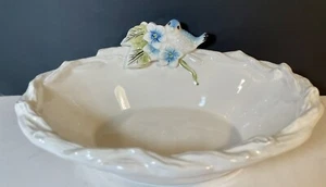 Fitz And Floyd Paisley Park Blue Bird Oval Serving Bowl Candy Dish 9 Inch - Picture 1 of 7