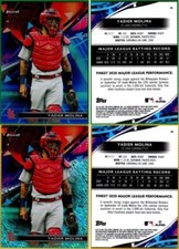 2021 Topps Finest Yadier Molina Numbered Lot (2 cards) St. Louis Cardinals HOFer