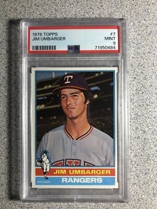 1976 Topps #007 Jim Umbarger PSA 9 MINT Texas Rangers Tough