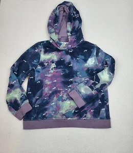 Nike Fleece Hoodie Boys Purple Small Sportswear Pullover Sweatshirt Outdoor - Picture 1 of 7