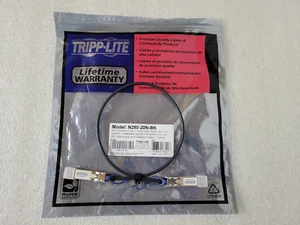 Tripp-Lite N280-20N-BK SFP+ 10 GBase-CU cavo 20 pollici rame twinax nero 30 Awg - Foto 1 di 9