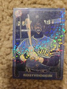 Rickey Henderson Custom Holographic Art Baseball Card "Read Description"