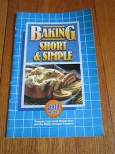Libro de cocina de harina con medalla de oro corto y simple 1983 folleto de recetas promocionales - Imagen 1 de 6