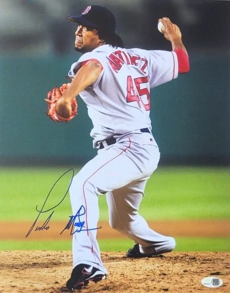 Foto autografada 11X14 assinada PEDRO MARTINEZ Boston Red Sox JSA Witness Holo - Imagem 1 de 1