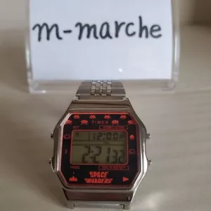 Timex Men's Stainless Steel Timex 80 Space Invaders Digital Watch TW2V30100 JP - Picture 1 of 12