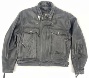 HARLEY DAVIDSON BLACK LEATHER NEVADA JACKET COAT 98122-98VM/000L MENS Large - Picture 1 of 17