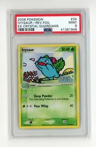 Ivysaur 34/100 EX Crystal Guardians Reverse Holo Foil Pokemon - PSA 9 MINT! - Picture 1 of 2