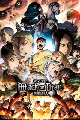 MOVIE POSTERS USA Attack On Titan - Manga / Anime TV Poster (Season 2 Character Collage)