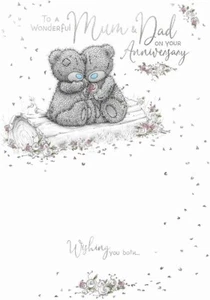 Me to You Maravillosa mamá y papá en tu tarjeta de aniversario Tatty Teddy - Imagen 1 de 4