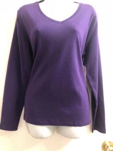 NWT SONOMA WOMEN'S LAVENDER V-NECK, COTTON GOLF SWEATER, XL RETAIL $45.00-$21.00 - Picture 1 of 4
