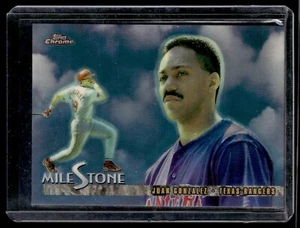 1998 TOPPS CHROME MILESTONE REFRACTOR MS4 JUAN GONZALEZ RANGERS - Picture 1 of 1