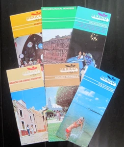 Mexiko Reise Konvolut 6 Prospekte Cozumel Acapulco Oaxaca Guanajuato Merida Kabah - Bild 1 von 2