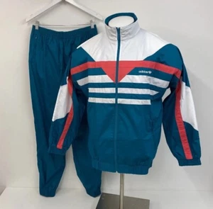 Vintage Adidas Tracksuit Jacket & Trousers Deadstock D6 F180 Size 40 / 42 Mens - Picture 1 of 16