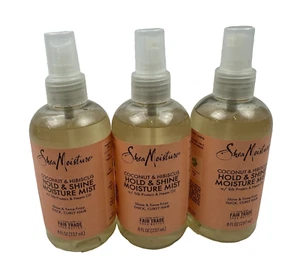 (3) Shea Moisture® Coconut and Hibiscus Hold & Shine Moisture Mist 8 fl oz - Picture 1 of 4