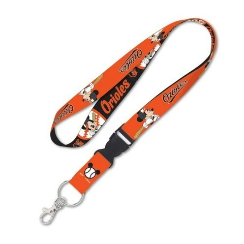Baltimore Orioles Disney Mickey MLB Lanyard Clip Neck Tag Strap Buckle Keychain Cover
