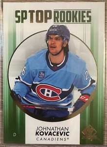 JOHNATHAN KOVACEVIC 2022-23 SP AUTHENTIC HOCKEY SP TOP ROOKIES GREEN SSP #TR-31