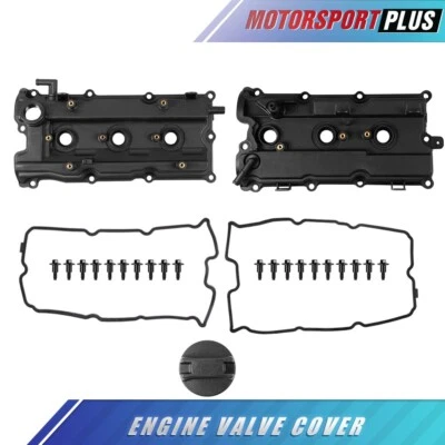 Par de cubiertas de válvula de motor con junta para Nissan Frontier Pathfinder Xterra NV1500 Foto 1 de 4