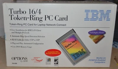 IBM Turbo 16/4 token ring PC card for laptop new sealed vintage TR 629 - Image 1 of 4