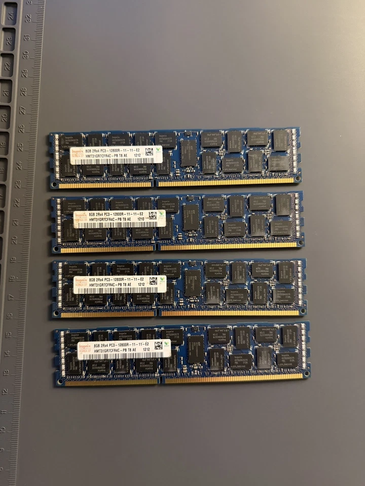 4x SK Hynix 8GB DDR3-1600 PC3-12800R ECC REG Server RAM 2Rx4 - Tested Working - Image 1 of 1