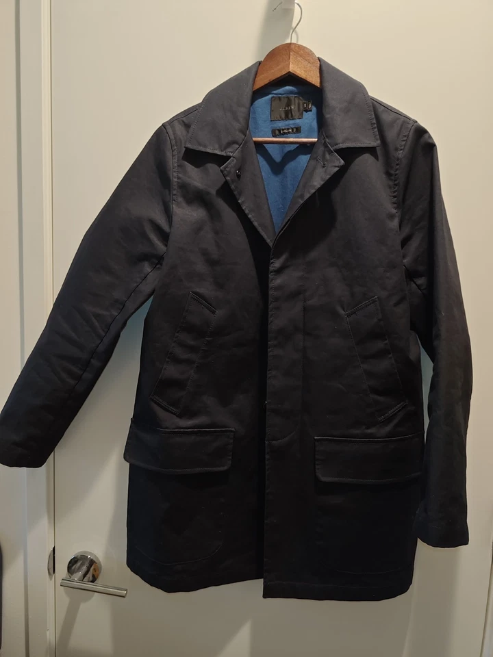 Gabardina chaqueta Mac repelente al agua JCrew Ludlow XS 34 e8564 Wilmington azul marino Foto 1 de 4