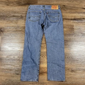 Levis 501 Jeans Herren 33x30 Blau Button Fly Straight Leg Denim Klassisch Freizeit - Bild 1 von 7