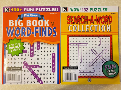 Kappa Word Find Search-A-Word Puzzle Books -Lot of 2- Over 322 Puzzles ...
