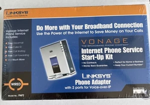 Linksys Telefon Adapter Vonage mit 2 Port Voice Over IP VOIP PAP2 VERSIEGELT - Bild 1 von 3
