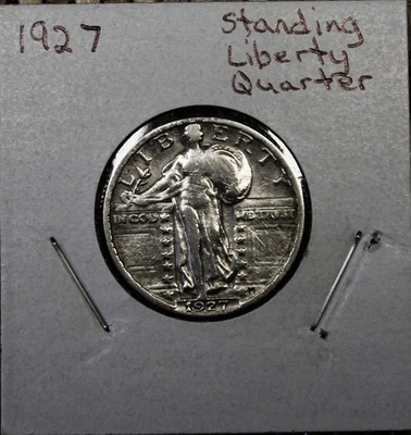 SILVER  1927 SILVER STANDING LIBERTY QUARTER - Image 1 of 2