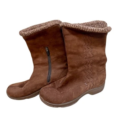 Botas Dansko para mujer de cuero marrón oscuro forradas con cremallera lateral tejido puño talla 40 EE. UU. 9,5 Foto 1 de 4