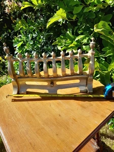 Vintage Brass Fire Grate & Front Plate Fire Surround 15" - Picture 1 of 12