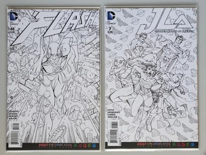 Flash 48 JLA 7 Malbuch für Erwachsene Variante Menge 2 DC Comics 2016 fast neuwertig - Bild 1 von 1