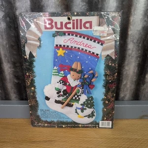 Vintage 1993 Bucilla Daisy Kingdom 83012 Noel Bunny Weihnachten Strumpf Kit Handwerk Neu in Verpackung - Bild 1 von 5