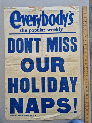 Original 1930s headline billboard poster Times Everybody's weekly ...