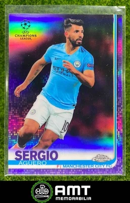 2018-19 Topps Chrome UEFA Champions League Sergio Aguero Purple 170/250 Man City - Image 1 of 3