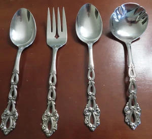 Oneida CHANDELIER Set of 4 Serving Pieces Community Stainless Flatware  Lot F - Picture 1 of 7