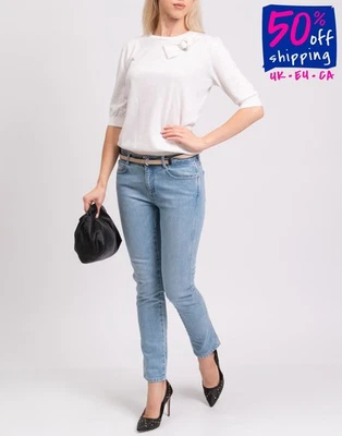 RRP€310 BOUTIQUE MOSCHINO Jumper IT44 US10 UK12 L Wool Blend Elbow Sleeve - Image 1 of 4