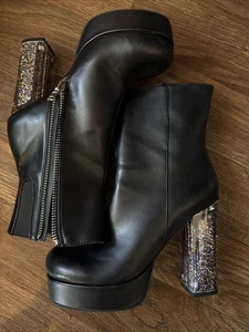 Horoscopez Boot Glitter Heel Women’s Size 8 - Picture 1 of 6
