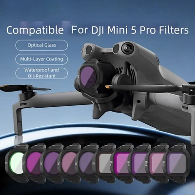 Full Set of Adjustable CPL ND UV Filters for DJI Mini 5 Pro Optical Glass - Image 1 of 4
