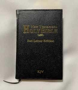 Mini Book Pocket Size Holy Bible KJV King James Version Travel Black Gold New - Picture 1 of 6
