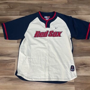 Vintage Boston Red Sox Jersey Mens XL Nike Team Warm Up Embroidered - Picture 1 of 8